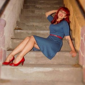 Jodi Kristopher fit and flare polka dot dress